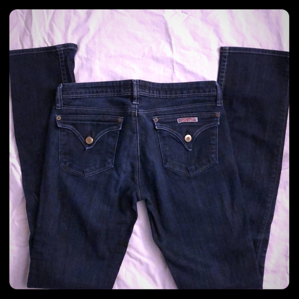 Hudson skinny dark wash jeans, size 28